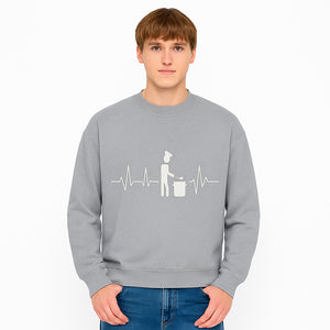 Chef Cooking Heartbeat Neon Sign | Kitchen D cor | Restaurant Wall Art | Foodie Gift | Cooking Passion Light - Sweatshirt 1758181715558.jpg