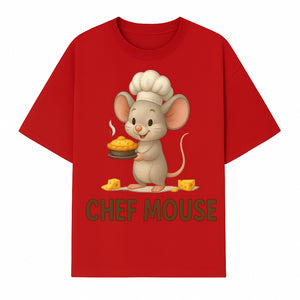 Chef Mouse Cartoon Wall Art Print - Cute Kitchen Decor for Kids, Nursery, or Culinary Enthusiasts, Adorable Chef Design - T-shirt 1758181715561.jpg