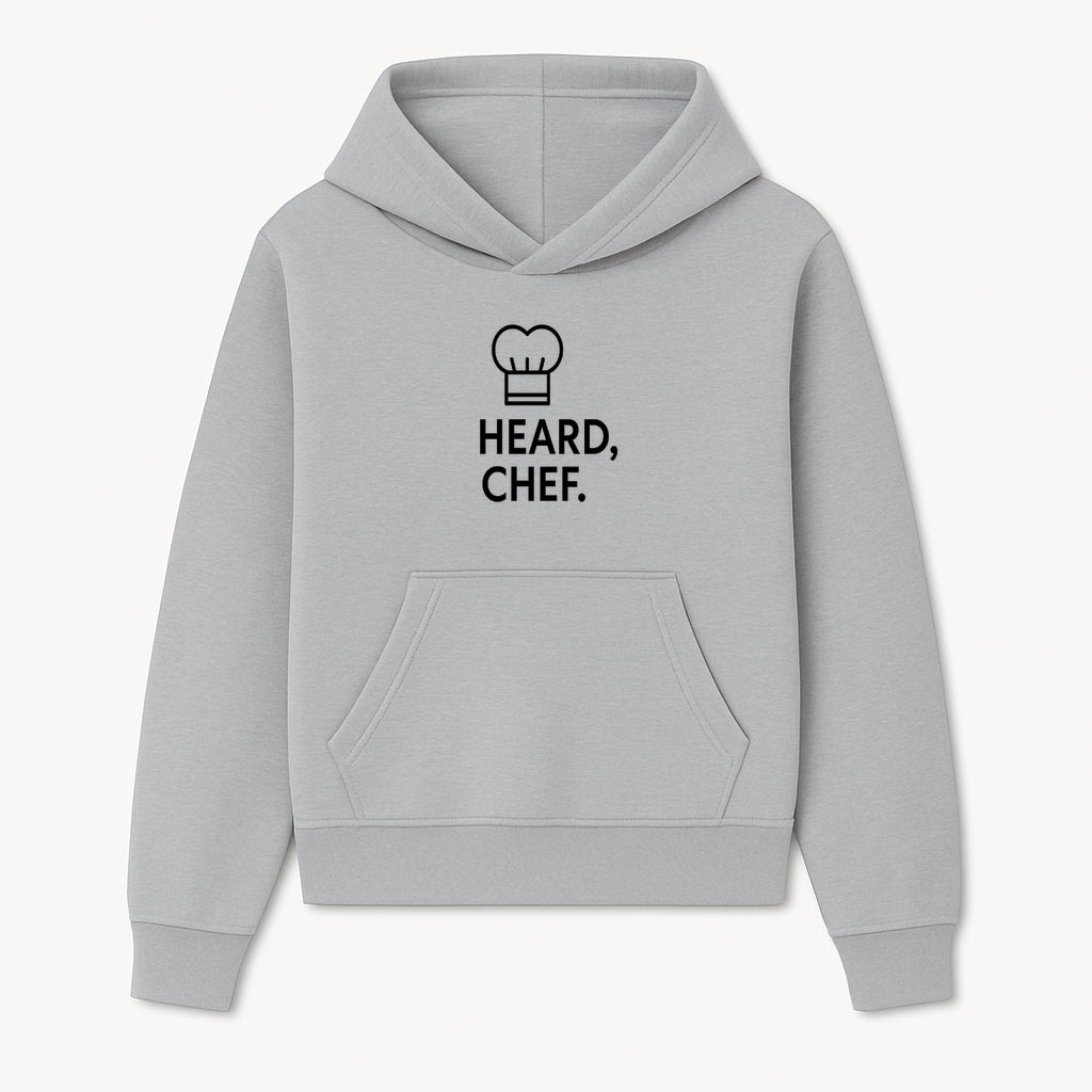 Chef Hat Wall Art Print - Heard, Chef Kitchen Decor, Culinary Quote, Chef Gift, Modern Kitchen Art, Foodie Decor, Home Cooking Style - Hoodie 1758181715596.jpg