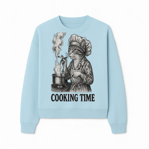 Cat Chef Cooking Time T-Shirt - Funny Cat Lover Gift, Culinary Humor, Kitchen Apparel for Animal Lovers, Unique Cooking Design - Sweatshirt 1758181715724.jpg