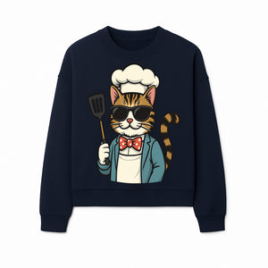 Cute Cat Chef with Sunglasses and Spatula, Funny Cooking Gift for Cat Lovers, Kitchen Decor, Chef Apparel, Pet-Themed Merchandise - Sweatshirt 1758181715817.jpg