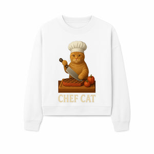 Chef Cat Cooking Illustration with Knife, Cute Cat Chef Design for Kitchen Decor, Pet Lovers Gift, Culinary Art Prints - Sweatshirt 1758181715831.jpg
