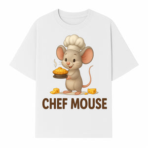 Chef Mouse Cartoon Wall Art Print - Cute Kitchen Decor for Kids, Nursery, or Culinary Enthusiasts, Adorable Chef Design - T-shirt 1758181715857.jpg