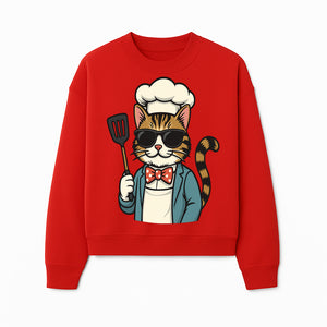 Cute Cat Chef with Sunglasses and Spatula, Funny Cooking Gift for Cat Lovers, Kitchen Decor, Chef Apparel, Pet-Themed Merchandise - Sweatshirt 1758181715954.jpg
