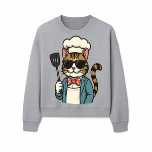 Cute Cat Chef with Sunglasses and Spatula, Funny Cooking Gift for Cat Lovers, Kitchen Decor, Chef Apparel, Pet-Themed Merchandise - Sweatshirt 1758181716082.jpg