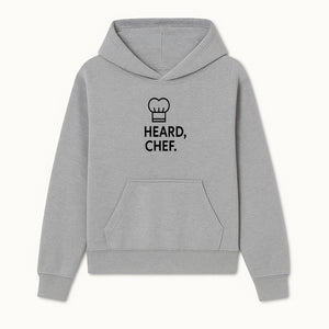 Chef Hat Wall Art Print - Heard, Chef Kitchen Decor, Culinary Quote, Chef Gift, Modern Kitchen Art, Foodie Decor, Home Cooking Style - Hoodie 1758181716172.jpg