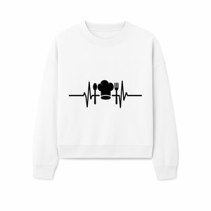 Chef Heartbeat Kitchen Decor | Spoon Fork Cooking Graphic Tee | Culinary Passion Gift for Chefs, Foodies, and Cooks - Sweatshirt 1758181716203.jpg
