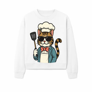Cute Cat Chef with Sunglasses and Spatula, Funny Cooking Gift for Cat Lovers, Kitchen Decor, Chef Apparel, Pet-Themed Merchandise - Sweatshirt 1758181716259.jpg