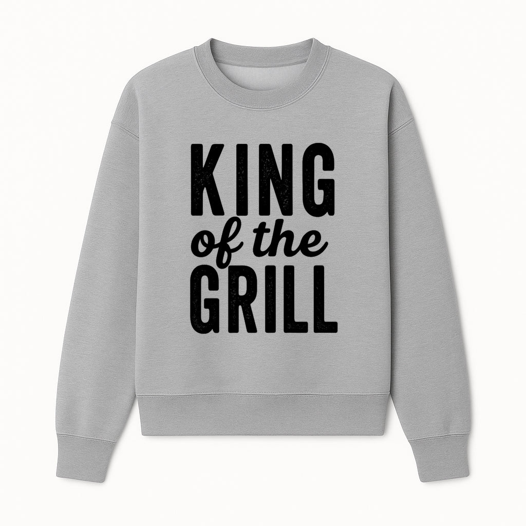 King Grill BBQ Apron - Funny Grilling Gift for Men, Cooking Accessories, BBQ Enthusiast Gear, Unique Kitchen Apparel - Sweatshirt 1758181716512.jpg