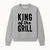 King Grill BBQ Apron - Funny Grilling Gift for Men, Cooking Accessories, BBQ Enthusiast Gear, Unique Kitchen Apparel - Sweatshirt 1758181716512.jpg