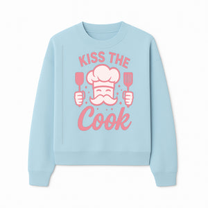 Kiss the Cook Chef Apron with Mustache Graphic - Fun Kitchen Gift for Home Cooks or BBQ Lovers - Sweatshirt 1758181716543.jpg