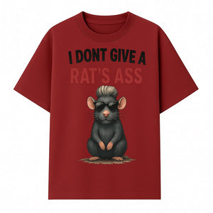 Cool Rat Graphic Tee - I Don't Give a Rat's Ass Funny Quote Shirt, Trendy Animal Lover Apparel, Unique Gift for Friends - T-shirt 1758181716549.jpg