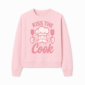 Kiss the Cook Chef Apron with Mustache Graphic - Fun Kitchen Gift for Home Cooks or BBQ Lovers - Sweatshirt 1758181716688.jpg