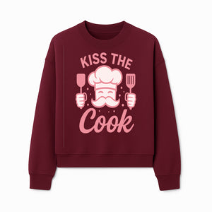 Kiss the Cook Chef Apron with Mustache Graphic - Fun Kitchen Gift for Home Cooks or BBQ Lovers - Sweatshirt 1758181716821.jpg