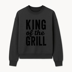 King Grill BBQ Apron - Funny Grilling Gift for Men, Cooking Accessories, BBQ Enthusiast Gear, Unique Kitchen Apparel - Sweatshirt 1758181716824.jpg