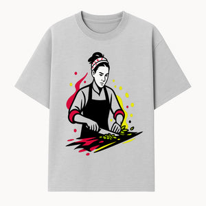 Chef Cutting Vegetables Graphic Tee | Cooking Apparel | Foodie Gift | Restaurant Uniform | Chef Artwork | Culinary T-Shirt - T-shirt 1758181716939.jpg