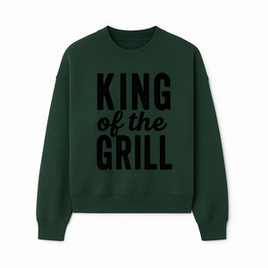 King Grill BBQ Apron - Funny Grilling Gift for Men, Cooking Accessories, BBQ Enthusiast Gear, Unique Kitchen Apparel - Sweatshirt 1758181716963.jpg