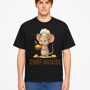 Chef Mouse Cartoon Wall Art Print - Cute Kitchen Decor for Kids, Nursery, or Culinary Enthusiasts, Adorable Chef Design - T-shirt 1758181716967.jpg