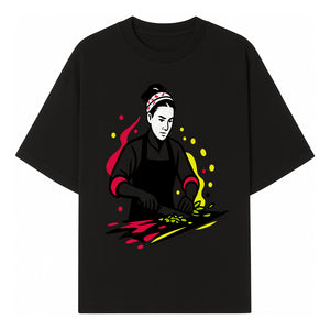 Chef Cutting Vegetables Graphic Tee | Cooking Apparel | Foodie Gift | Restaurant Uniform | Chef Artwork | Culinary T-Shirt - T-shirt 1758181717068.jpg