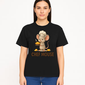Chef Mouse Cartoon Wall Art Print - Cute Kitchen Decor for Kids, Nursery, or Culinary Enthusiasts, Adorable Chef Design - T-shirt 1758181717089.jpg