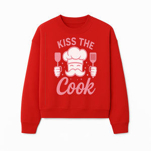 Kiss the Cook Chef Apron with Mustache Graphic - Fun Kitchen Gift for Home Cooks or BBQ Lovers - Sweatshirt 1758181717126.jpg