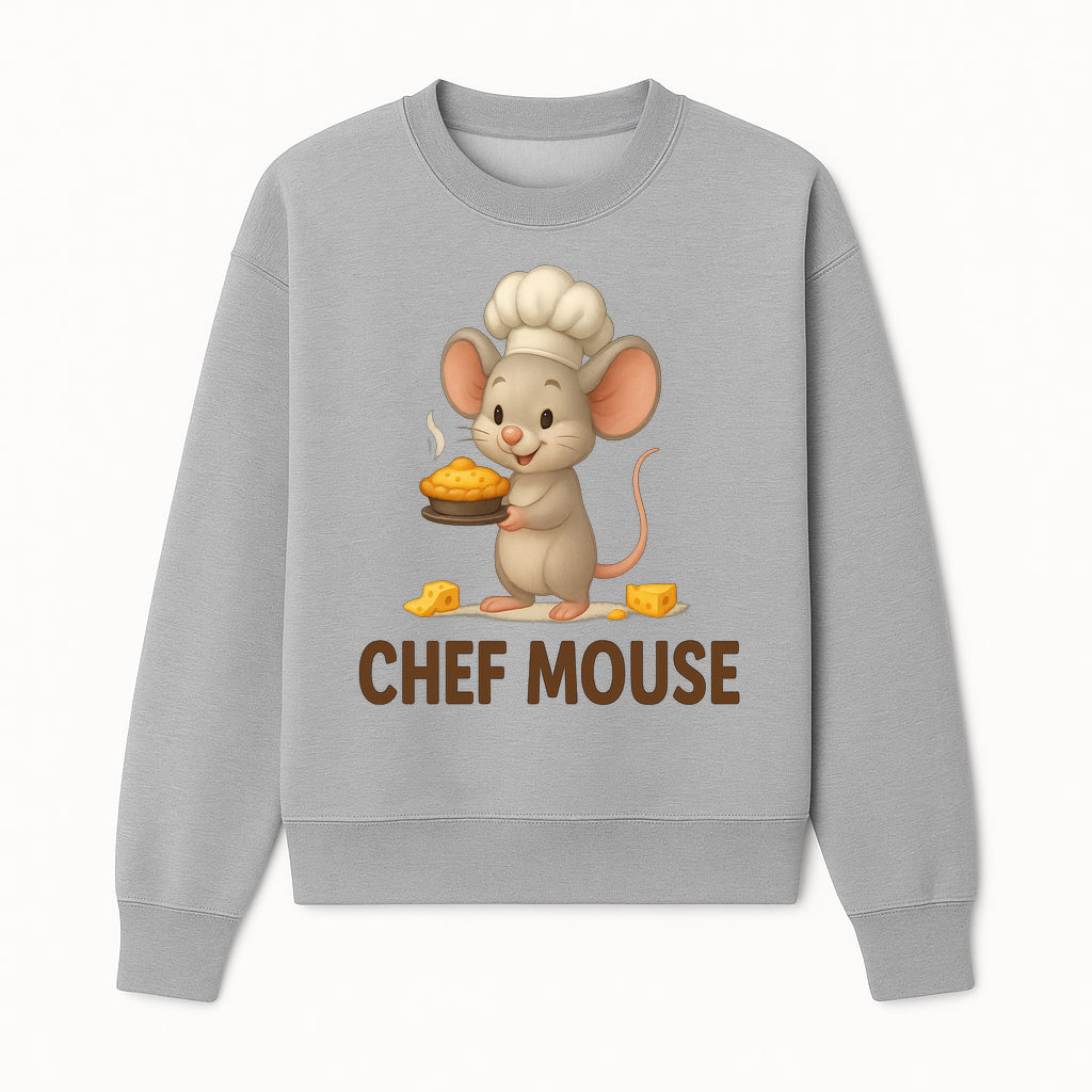 Chef Mouse Cartoon Wall Art Print - Cute Kitchen Decor for Kids, Nursery, or Culinary Enthusiasts, Adorable Chef Design - Sweatshirt 1758181717212.jpg