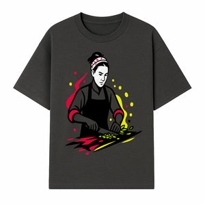 Chef Cutting Vegetables Graphic Tee | Cooking Apparel | Foodie Gift | Restaurant Uniform | Chef Artwork | Culinary T-Shirt - T-shirt 1758181717287.jpg