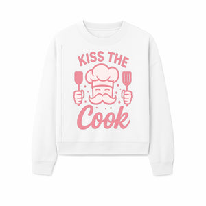 Kiss the Cook Chef Apron with Mustache Graphic - Fun Kitchen Gift for Home Cooks or BBQ Lovers - Sweatshirt 1758181717412.jpg
