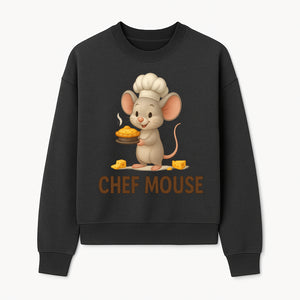 Chef Mouse Cartoon Wall Art Print - Cute Kitchen Decor for Kids, Nursery, or Culinary Enthusiasts, Adorable Chef Design - Sweatshirt 1758181717518.jpg