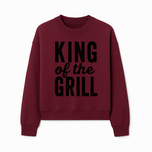 King Grill BBQ Apron - Funny Grilling Gift for Men, Cooking Accessories, BBQ Enthusiast Gear, Unique Kitchen Apparel - Sweatshirt 1758181717552.jpg