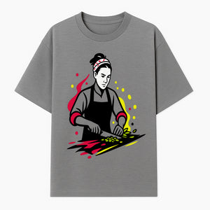 Chef Cutting Vegetables Graphic Tee | Cooking Apparel | Foodie Gift | Restaurant Uniform | Chef Artwork | Culinary T-Shirt - T-shirt 1758181717584.jpg