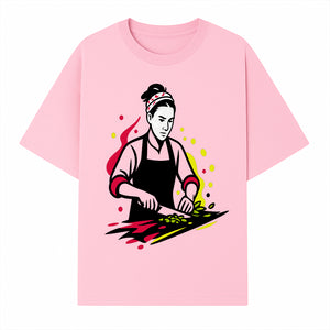 Chef Cutting Vegetables Graphic Tee | Cooking Apparel | Foodie Gift | Restaurant Uniform | Chef Artwork | Culinary T-Shirt - T-shirt 1758181717855.jpg