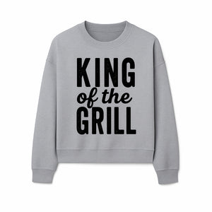King Grill BBQ Apron - Funny Grilling Gift for Men, Cooking Accessories, BBQ Enthusiast Gear, Unique Kitchen Apparel - Sweatshirt 1758181717965.jpg