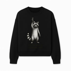 Raccoon Every Day is Cooking Day Art Print, Kitchen Decor, Whimsical Animal Illustration, Fun Cooking Gift, Wall Art, Home Decor - Sweatshirt 1758181718095.jpg