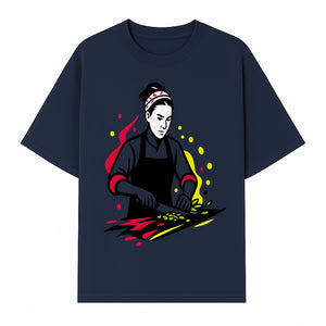 Chef Cutting Vegetables Graphic Tee | Cooking Apparel | Foodie Gift | Restaurant Uniform | Chef Artwork | Culinary T-Shirt - T-shirt 1758181718122.jpg