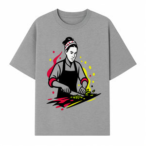 Chef Cutting Vegetables Graphic Tee | Cooking Apparel | Foodie Gift | Restaurant Uniform | Chef Artwork | Culinary T-Shirt - T-shirt 1758181718401.jpg
