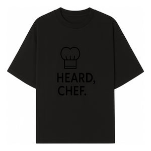 Chef Hat Wall Art Print - Heard, Chef Kitchen Decor, Culinary Quote, Chef Gift, Modern Kitchen Art, Foodie Decor, Home Cooking Style - T-shirt 1758181719059.jpg