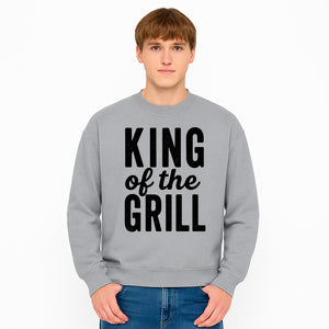 King Grill BBQ Apron - Funny Grilling Gift for Men, Cooking Accessories, BBQ Enthusiast Gear, Unique Kitchen Apparel - Sweatshirt 1758181719264.jpg