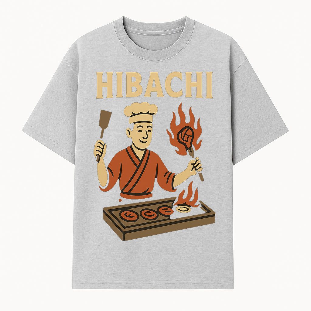 Hibachi Chef Wall Art | Japanese Grill Decor | Fun Cooking Illustration | Kitchen or Restaurant Artwork - T-shirt 1758181719272.jpg
