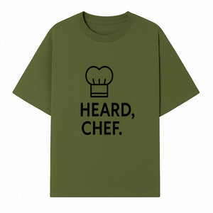 Chef Hat Wall Art Print - Heard, Chef Kitchen Decor, Culinary Quote, Chef Gift, Modern Kitchen Art, Foodie Decor, Home Cooking Style - T-shirt 1758181719358.jpg
