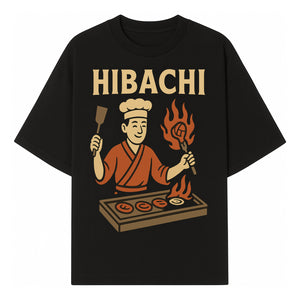 Hibachi Chef Wall Art | Japanese Grill Decor | Fun Cooking Illustration | Kitchen or Restaurant Artwork - T-shirt 1758181719401.jpg
