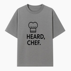 Chef Hat Wall Art Print - Heard, Chef Kitchen Decor, Culinary Quote, Chef Gift, Modern Kitchen Art, Foodie Decor, Home Cooking Style - T-shirt 1758181719495.jpg