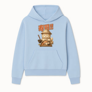 Cute Cat Sushi Chef Art Print Sushi Lovers Gift, Asian Cuisine Decor, Cat Artwork, Whimsical Kitchen Wall Art, Foodie Gift Idea - Hoodie 1758181719676.jpg