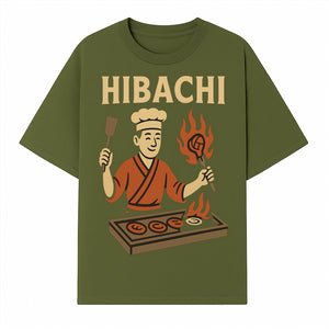 Hibachi Chef Wall Art | Japanese Grill Decor | Fun Cooking Illustration | Kitchen or Restaurant Artwork - T-shirt 1758181719699.jpg