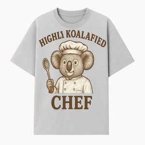 Highli Koalafied Chef T-Shirt - Cute Koala Graphic Tee for Animal Lovers, Cooking Enthusiasts, and Unique Gift Ideas - T-shirt 1758181719827.jpg