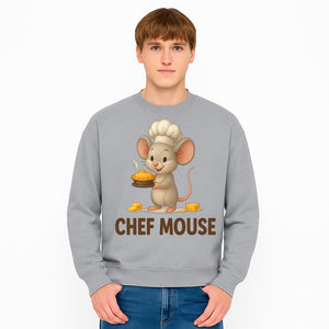 Chef Mouse Cartoon Wall Art Print - Cute Kitchen Decor for Kids, Nursery, or Culinary Enthusiasts, Adorable Chef Design - Sweatshirt 1758181719843.jpg