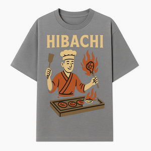 Hibachi Chef Wall Art | Japanese Grill Decor | Fun Cooking Illustration | Kitchen or Restaurant Artwork - T-shirt 1758181719854.jpg