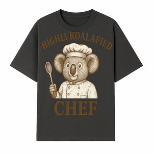 Highli Koalafied Chef T-Shirt - Cute Koala Graphic Tee for Animal Lovers, Cooking Enthusiasts, and Unique Gift Ideas - T-shirt 1758181720119.jpg