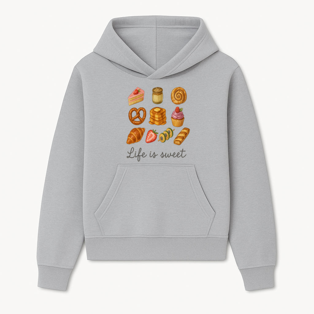Life is Sweet Kitchen Decor Art Print - Whimsical Food Illustration with Desserts, Treats, and Snacks - Hoodie 1758181720298.jpg