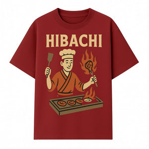 Hibachi Chef Wall Art | Japanese Grill Decor | Fun Cooking Illustration | Kitchen or Restaurant Artwork - T-shirt 1758181720364.jpg